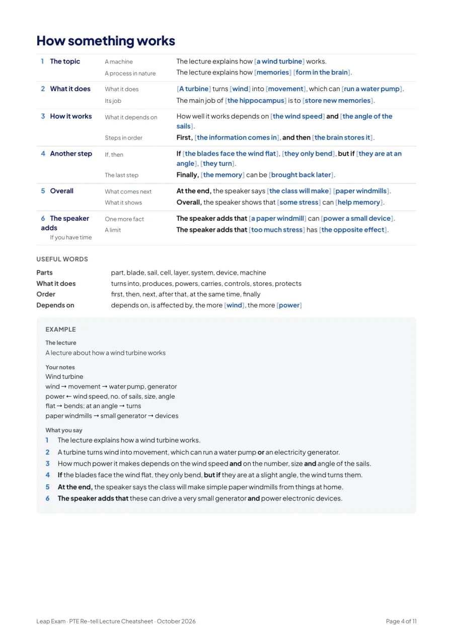 Page 4 of the Re-tell Lecture template PDF